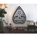 Witchy decor | We are the weirdos mister | Planchette shaped wooden sign |The Craft movie quote | wiccan decor | pagan art